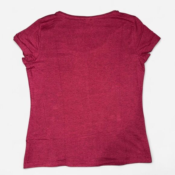 h&m Burgundy Basics Scoop Neck Short Sleeve T-Shirt - Picture 3 of 6